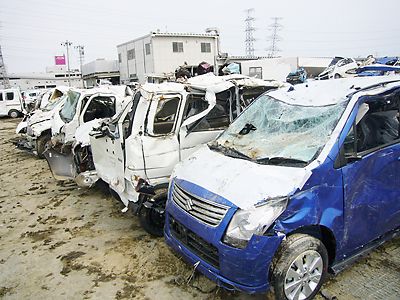 スズキ納車センターは2千台が被災した