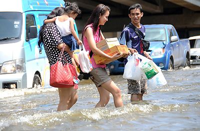 バンコク市内にも影響が及んだ大洪水