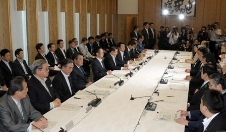 節電目標を決定した政府のエネルギー・環境会議