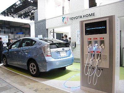 トヨタの展示スペースではHEMSを備えたスマートハウスを中心に据えている