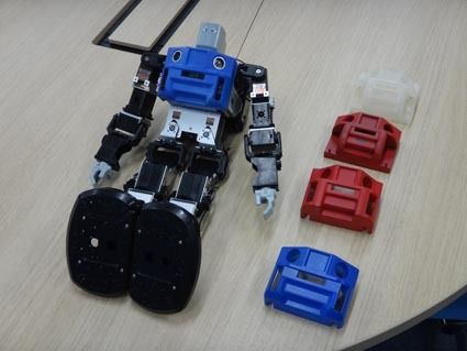 3Dプリンターによるロボットの部品の試作例