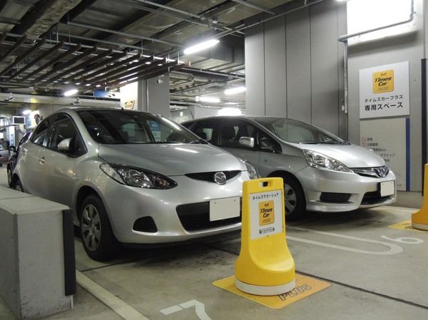 カーシェアリング用の車両は6台を用意。レンタカーと同様に金曜の夜からは個人の利用が増える