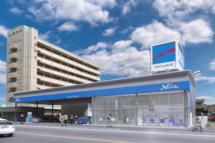 「尾道店」(上)と「福山東店」(下)の完成予想図