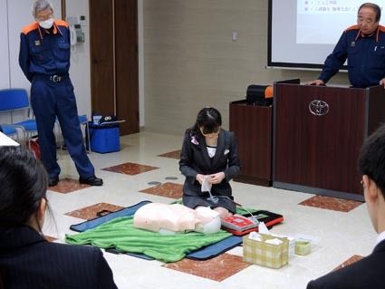 全社員がAEDを使える状態を目指す