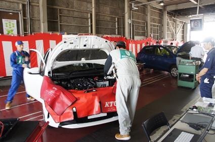 高難度な不具合現象の確認など優れた整備技術力を見せた北上チーム