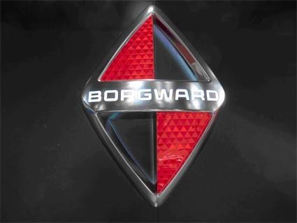 写真4 新生ボルグワード社のロゴ。倒産前とほとんど変わっていない。菱形の中にブランド名が記載されているが、赤の色がより鮮明になっている