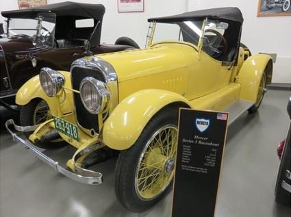 写真8 マーサー シリーズ5 レースアバウト、1922年製。4気筒・4857cc、70馬力。世界でこのブランドのモデルは100台も残っていないとのこと(シュタイム自動車収集館にて)