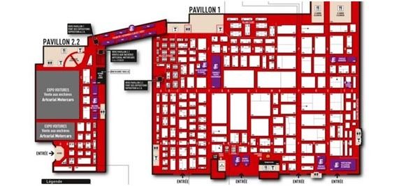 写真6 レトロモービルの2016年会場案内