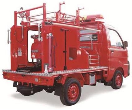 日本損害保険協会、小型動力ポンプ付軽消防自動車を寄贈