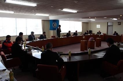 推進幹事会で働き方改革に触れる小野支部長