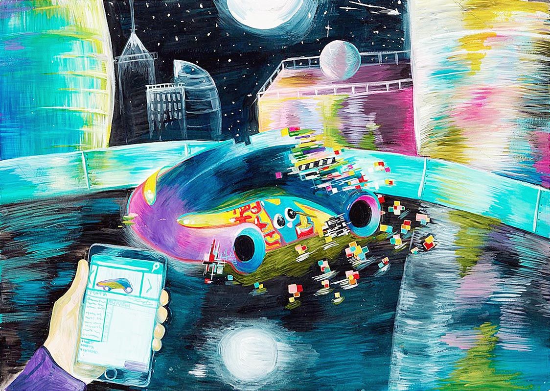 銀賞カテゴリー3「ピクセルカー」(オーリャ・ミヒェエブァ/ロシア、14歳)