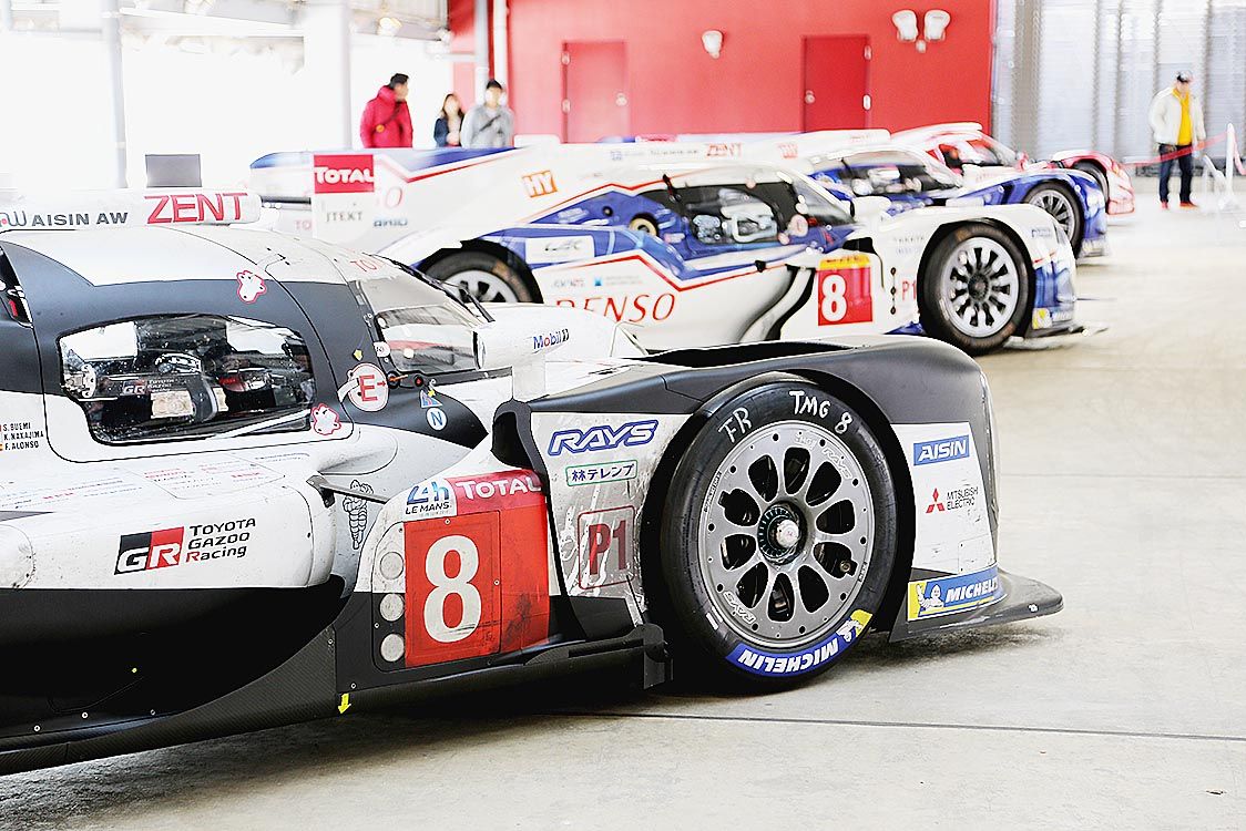 トヨタモータースポーツの歴史を
彩る往年のレーシングマシンも数
多く展示された