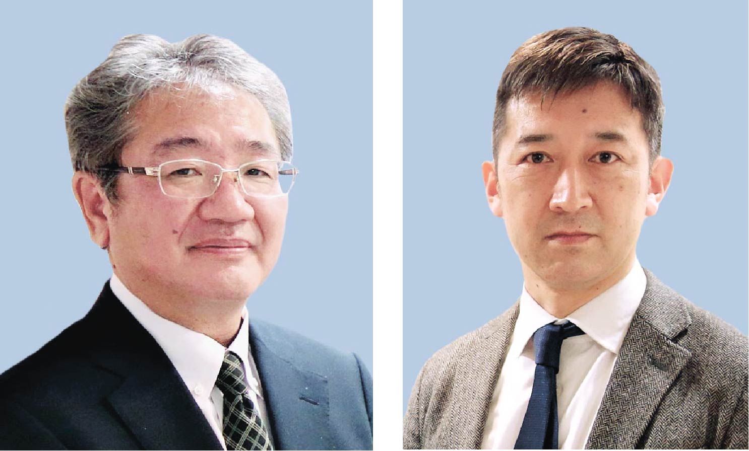 中辻康雄執行役員営業本部長(左)、髙木祐一郎マーケティング部長(右)