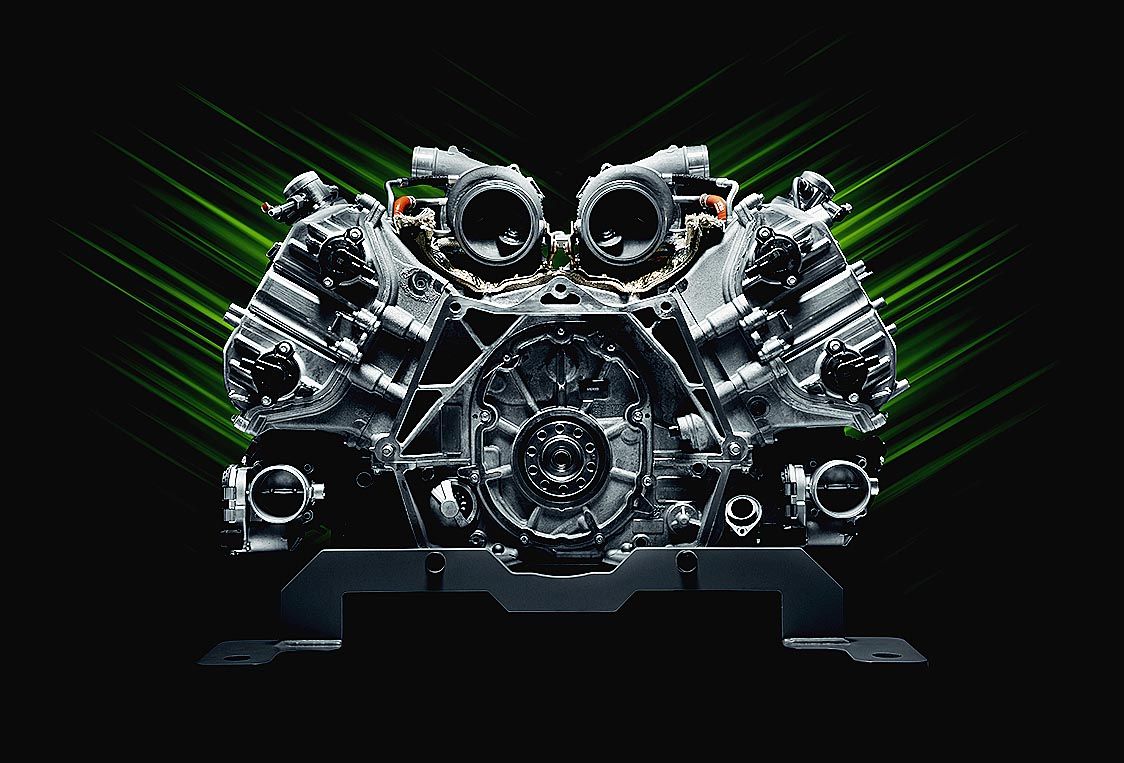 新開発のV型6気筒ガソリンツインターボエンジン