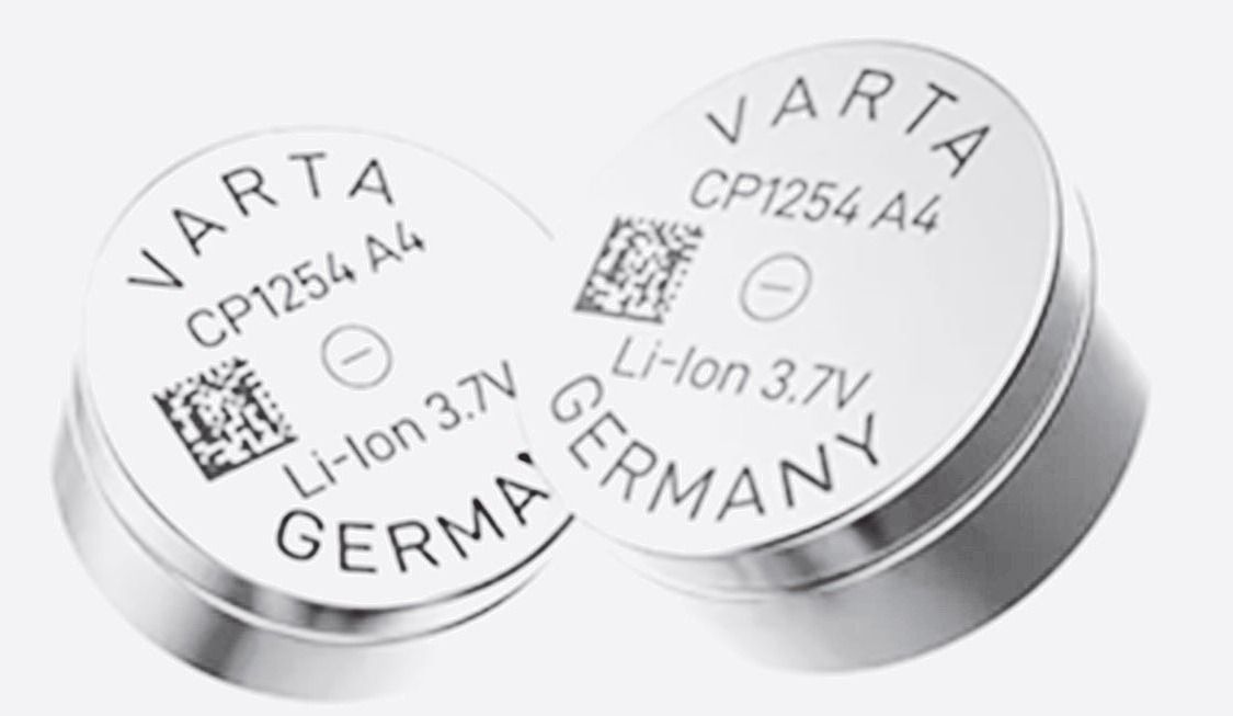 写真5―2 ファルタのヒット商品リチウムイオン電池の「コイン・セル」 アップルのエア・パッズに使用されている