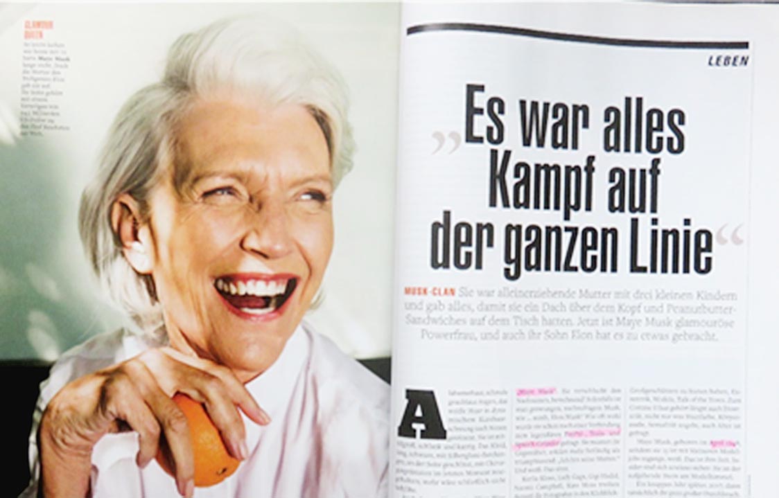 写真4 MM誌20年12月号のイーロン・マスクの母親特集記事