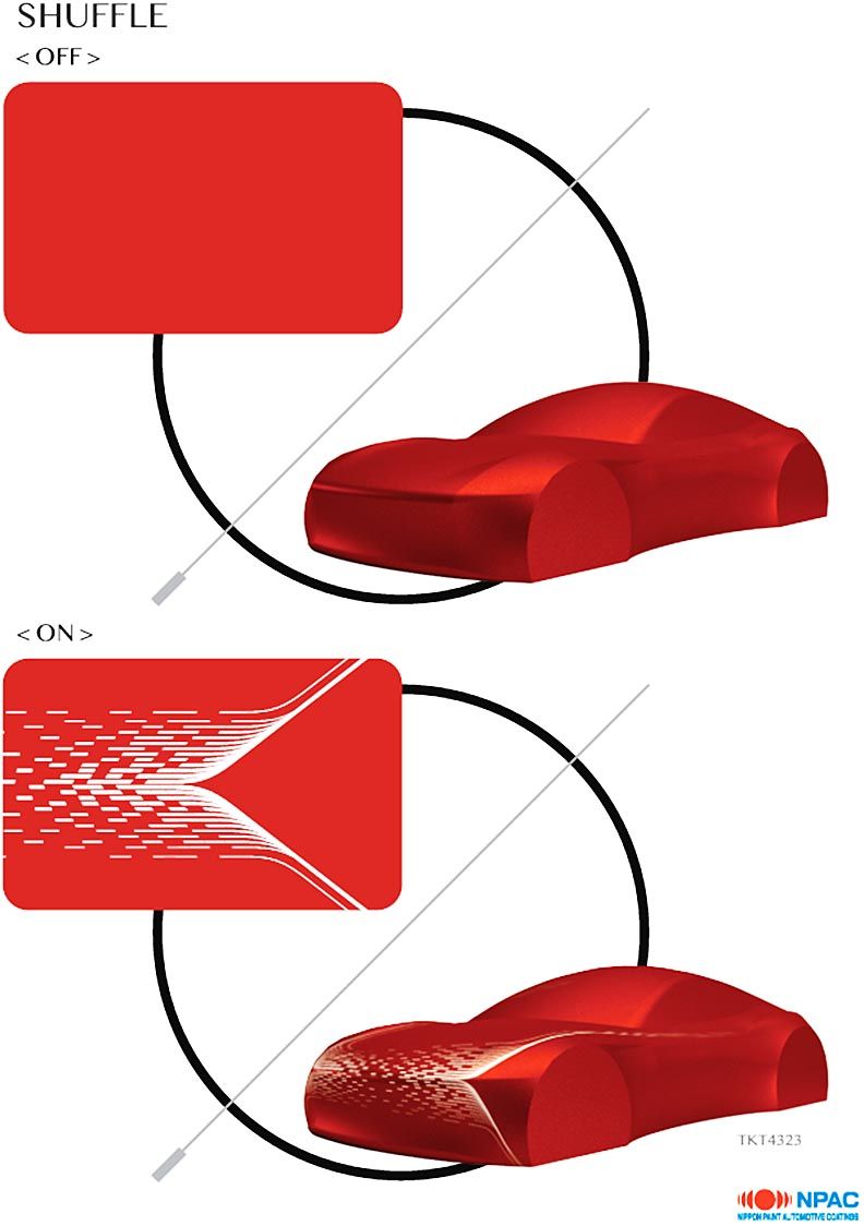 加飾フィルムによりフロントマスクのデザインが変わる