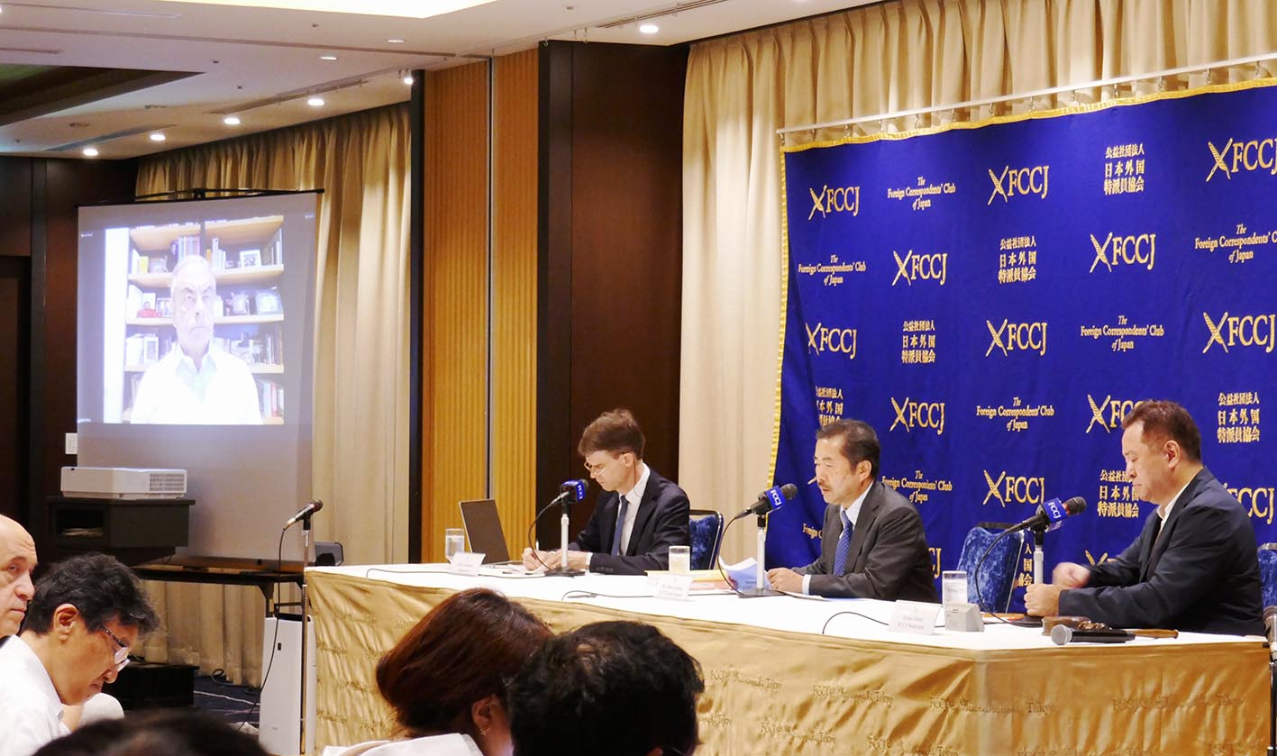 日本外国特派員協会が開いた会見の様子