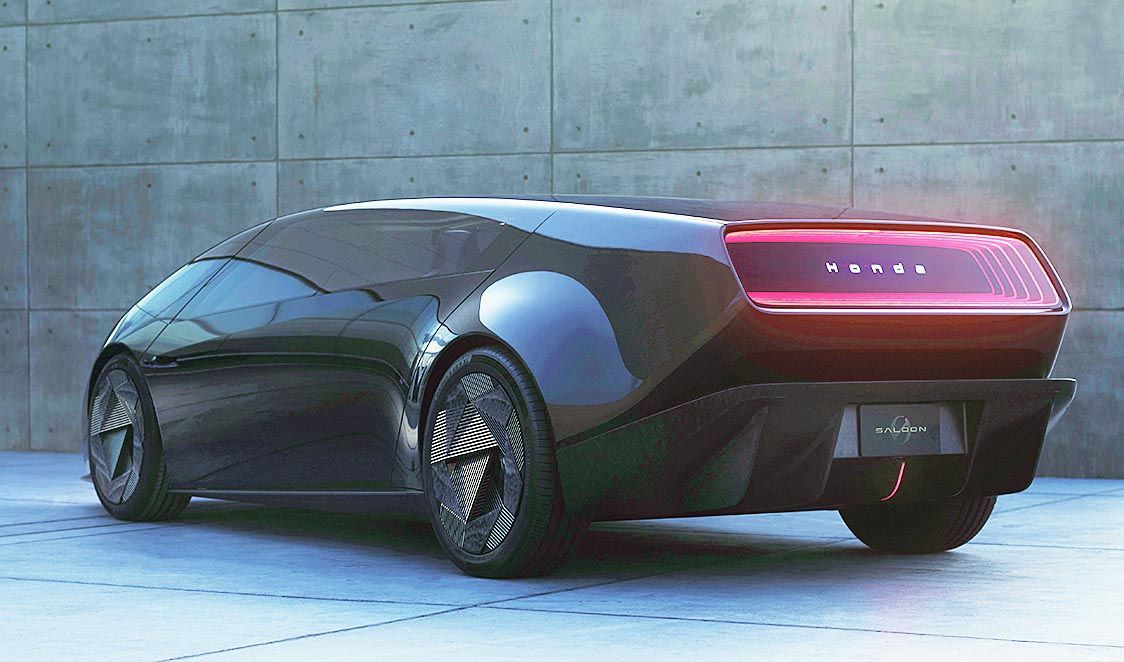 「SALOON」はスーパースポーツのような流線形と大きく張り出したリアタイヤハウスが特徴