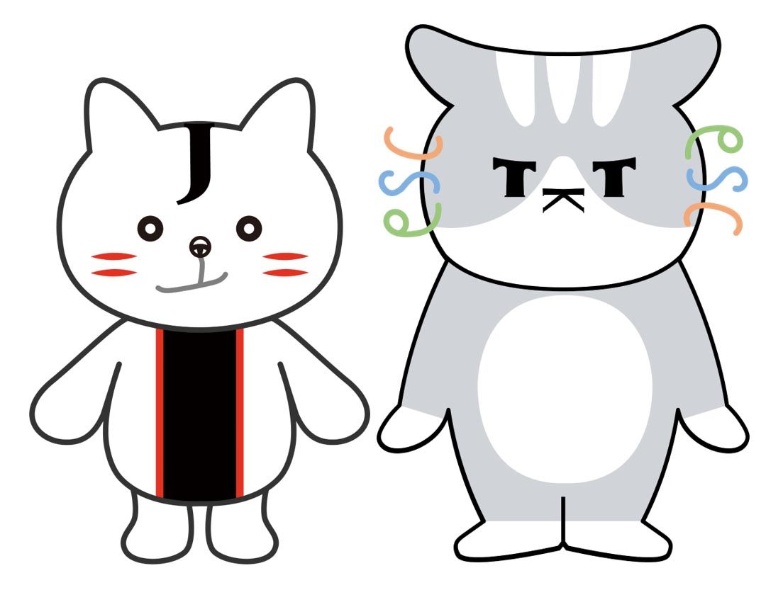 ジェイテクトのジェイにゃん(左)と、テクニャン