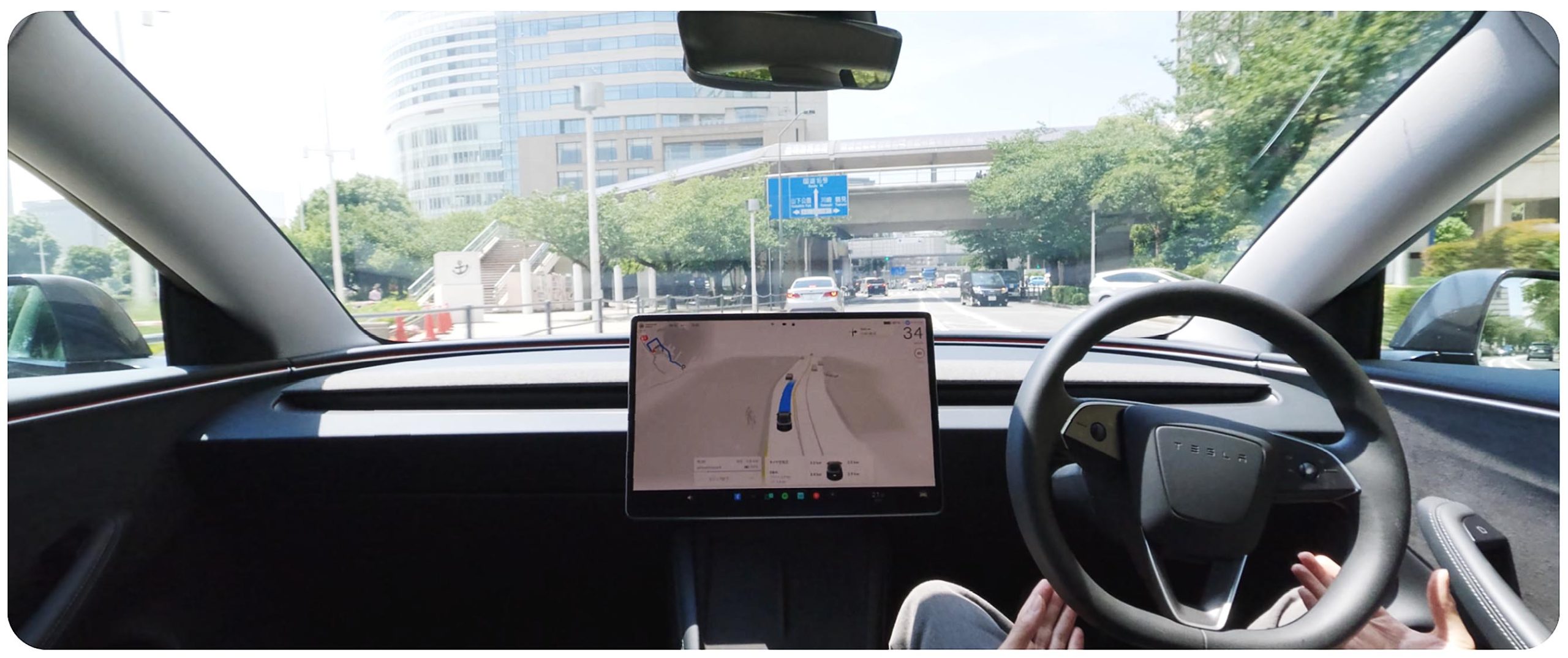テスラ、日本でフルセルフドライビングの走行実証 E2E自動運転普及なる