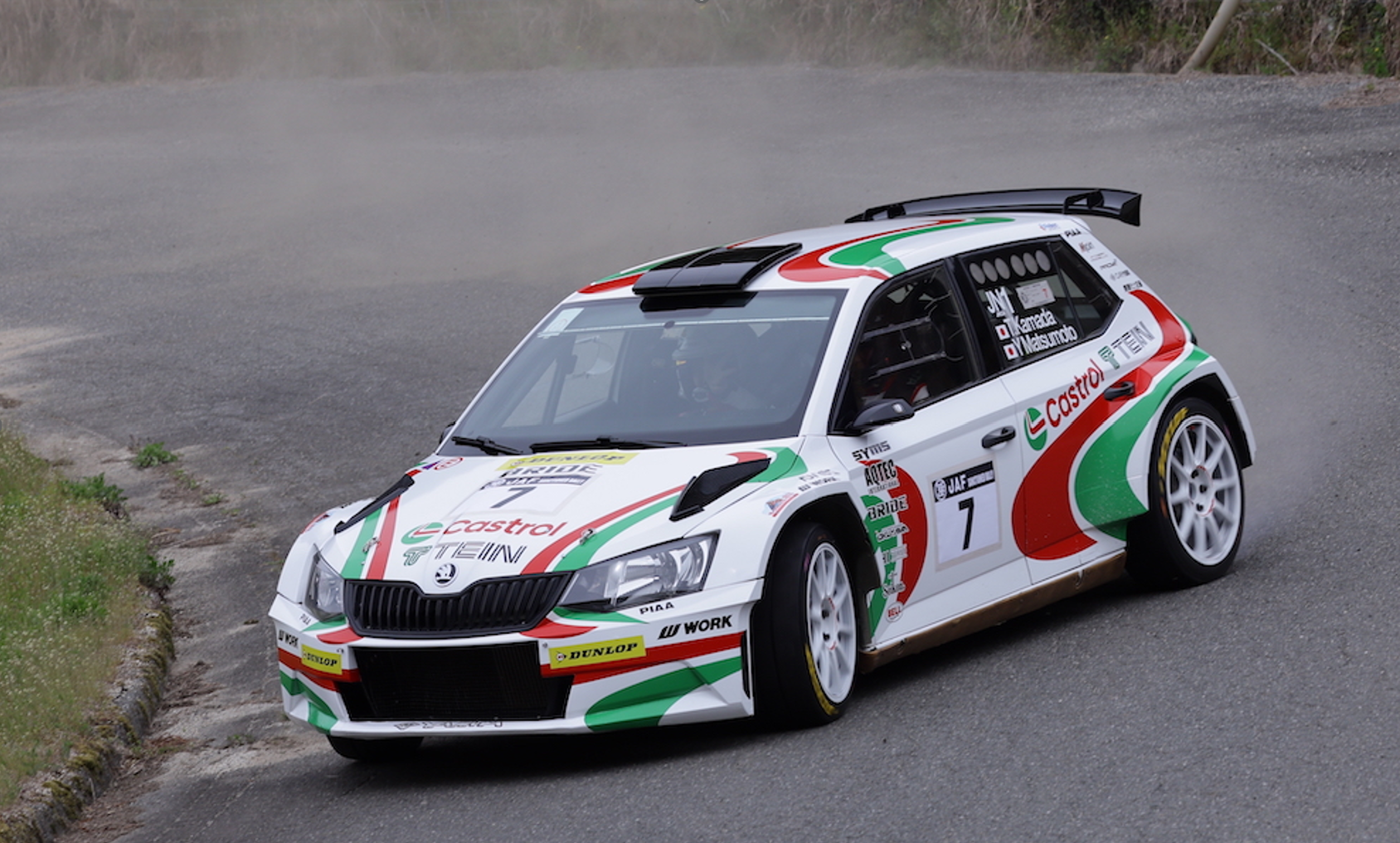 カストロールカラーのラリーカー