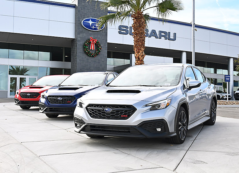 安全思想と四輪駆動の走破性で熱心なファンを獲得している(米国スバル販売店)