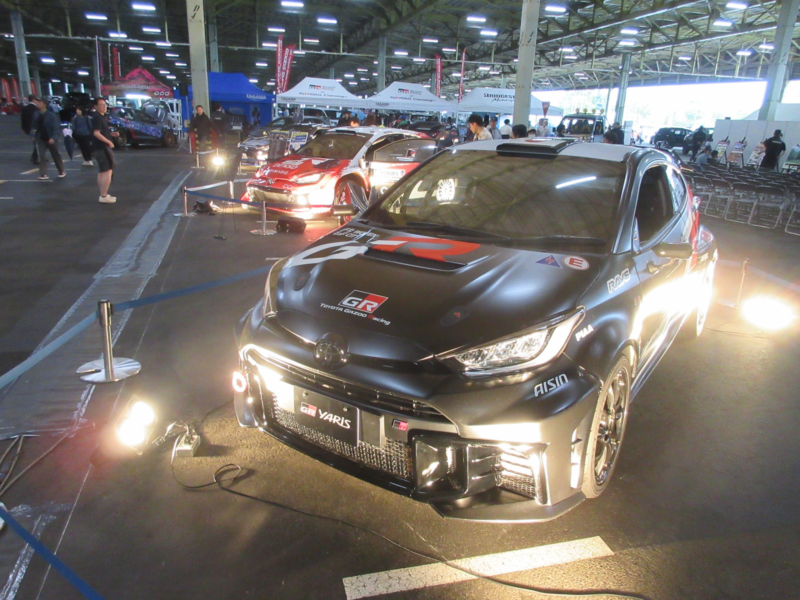 展示された3台のラリーカー