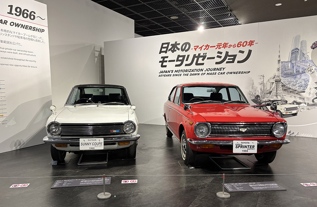 「カローラスプリンター」(1968年)と「サニークーペ」(1968年)